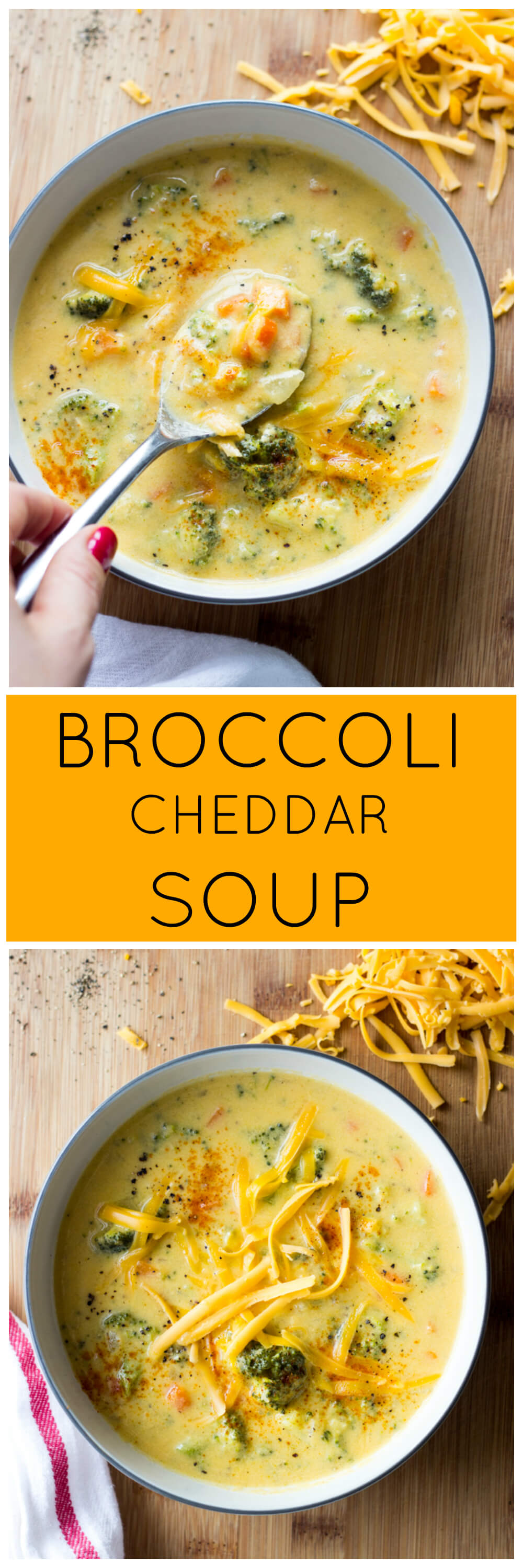 Broccoli Cheddar Soup - Little Broken