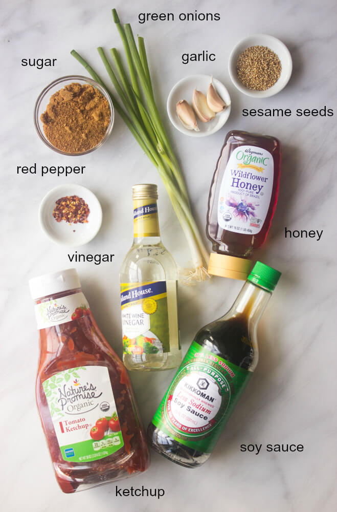 ingredients for chicken meatball appetizer