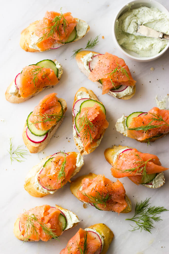 smoked salmon crostini