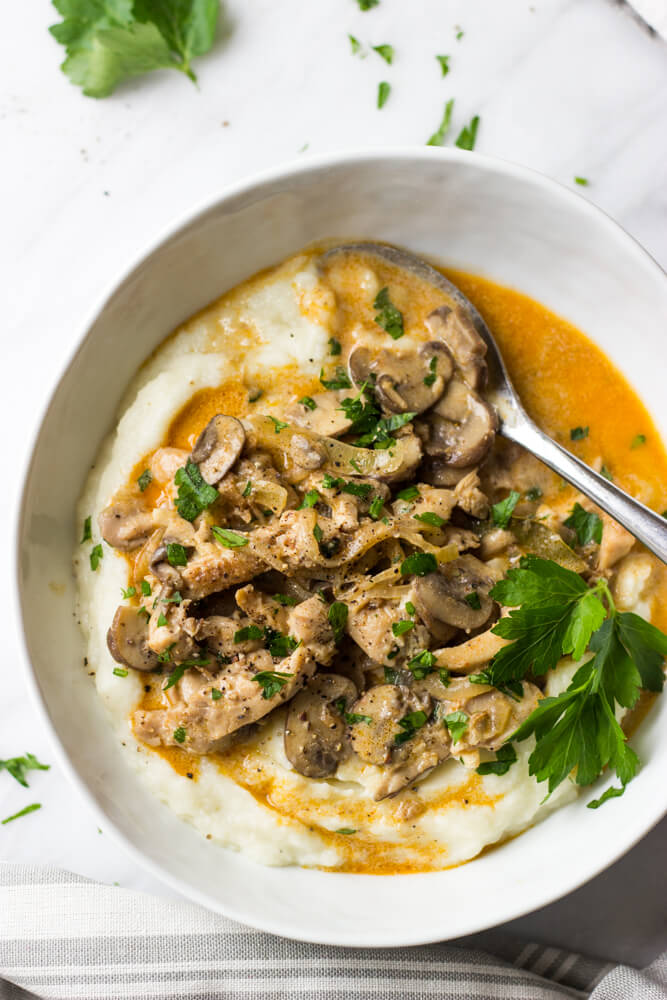 chicken thigh stroganoff