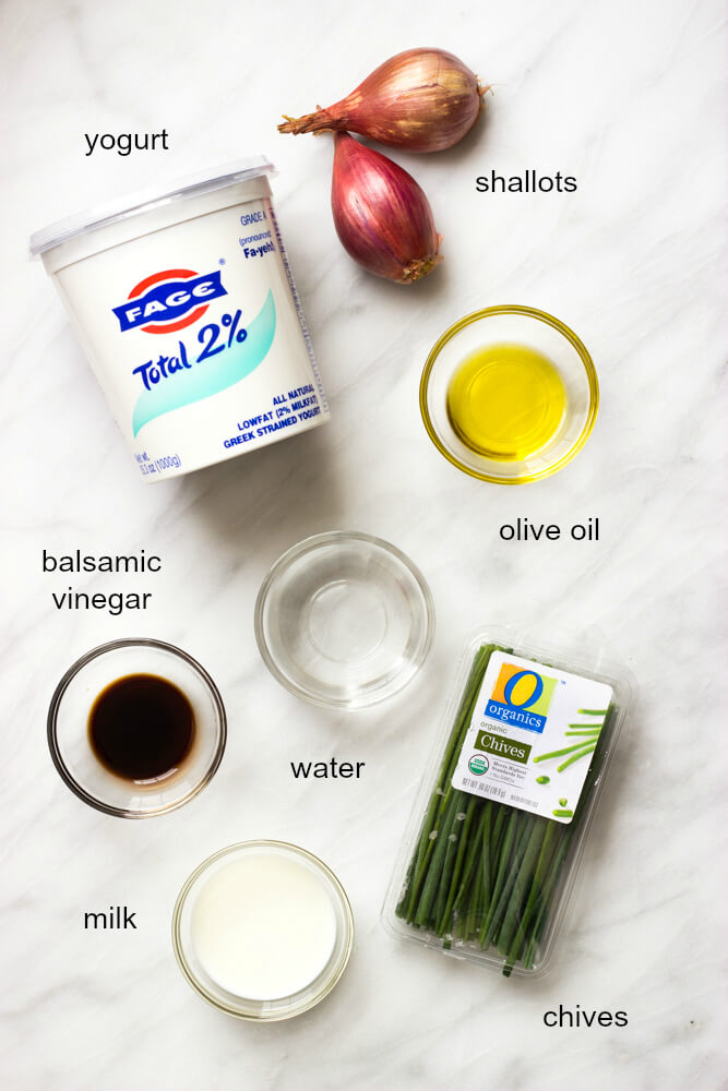 ingredients for yogurt onion dip