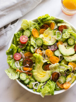 Our House Salad Recipe - the most easiest and delicious every day salad with zesty dressing | littlebroken.com @littlebroken