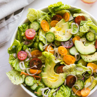 Our House Salad Recipe - the most easiest and delicious every day salad with zesty dressing | littlebroken.com @littlebroken