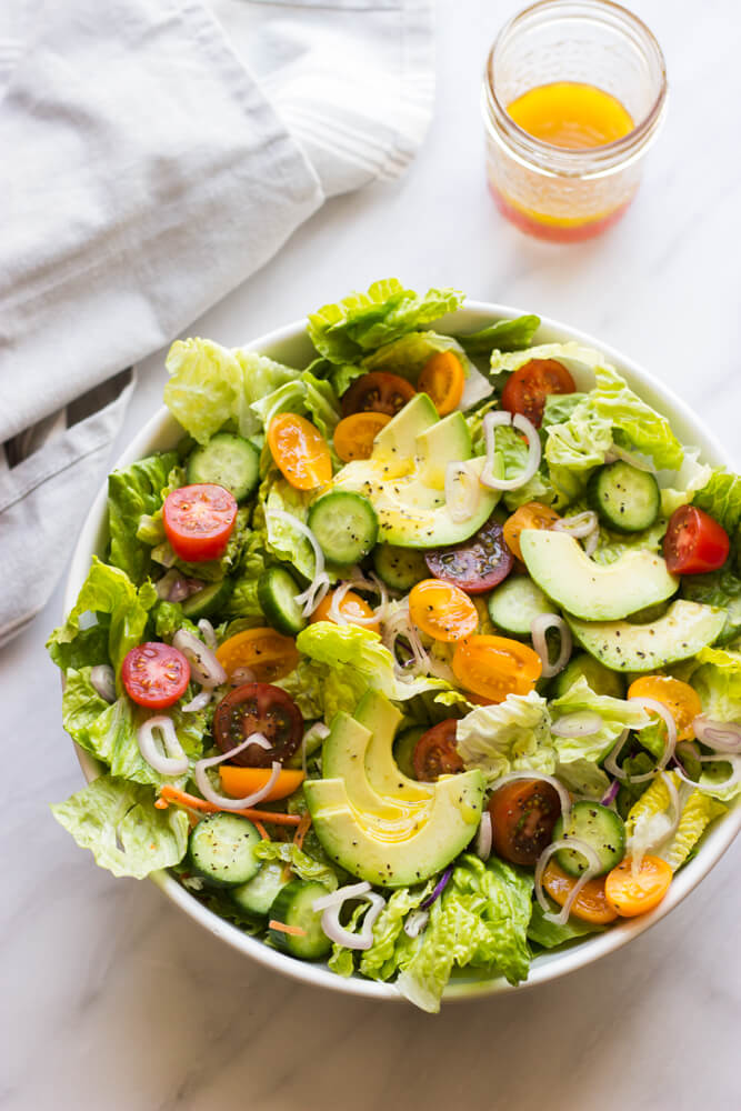 Our House Salad Recipe - the most easiest and delicious every day salad with zesty dressing | littlebroken.com @littlebroken