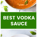 Vertical image vodka sauce recipe