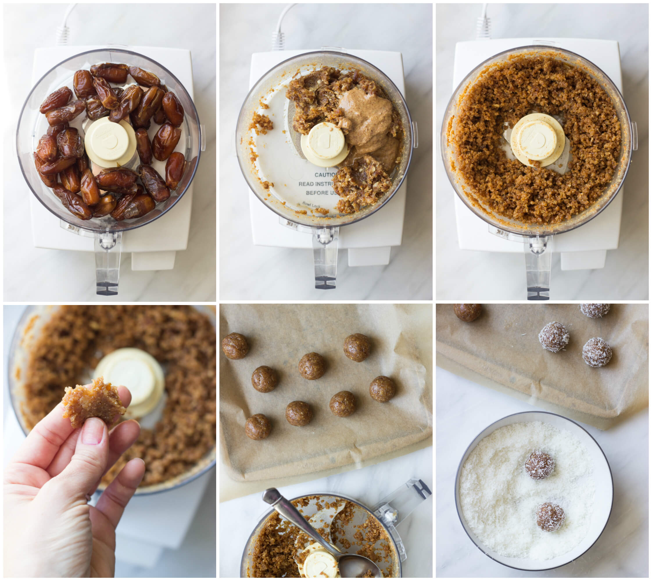 3-ingredient Coconut Date Bites - slechts drie eenvoudige ingrediënten om deze paleo en vegan friendly dessert te maken | littlebroken.com @littlebroken