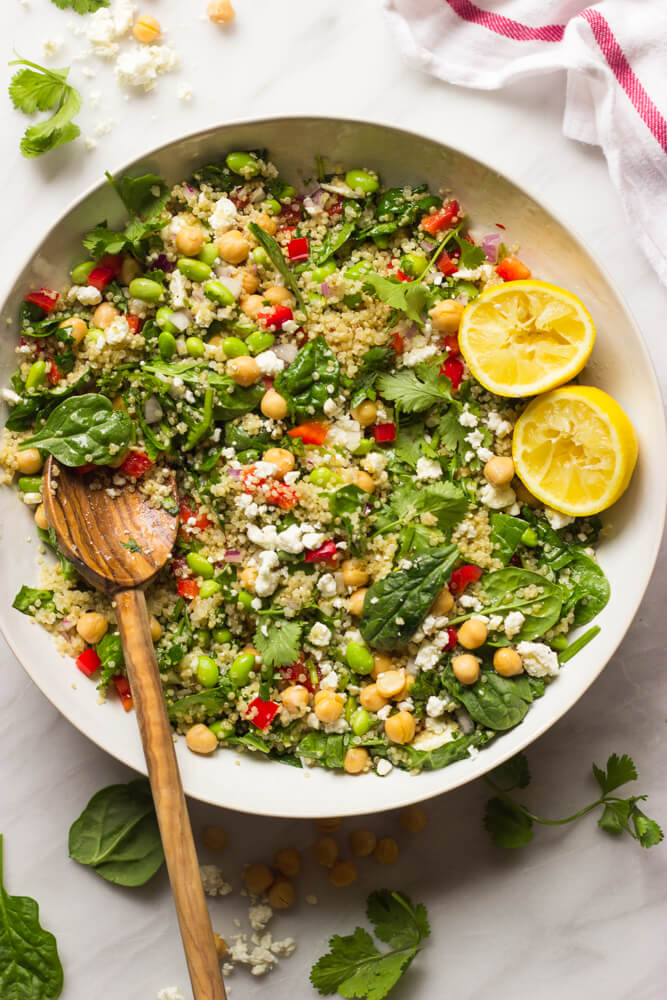 quinoa salad with feta.