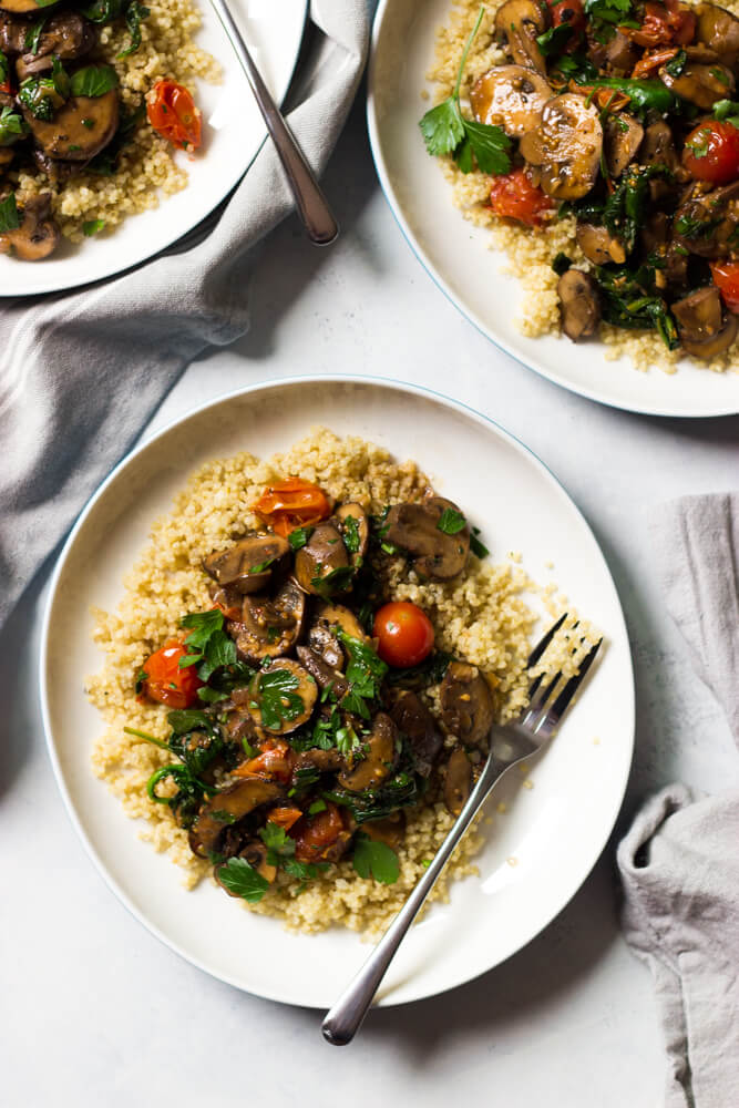 close up vegetarian marsala