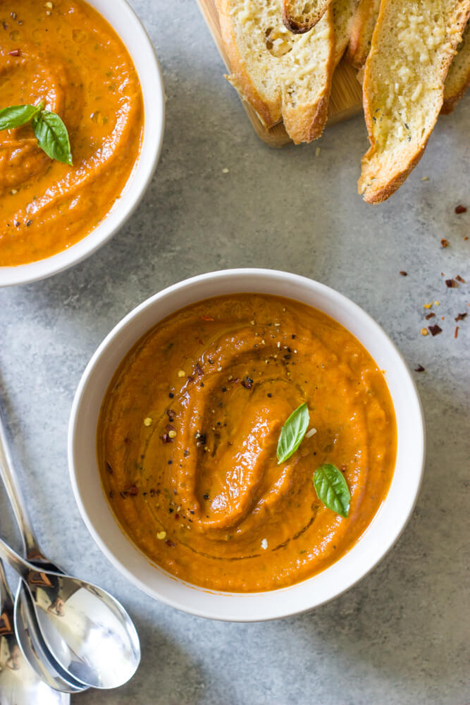 easy tomato basil soup no cream