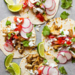 Easy Grilled Chicken Tacos - these tacos are made with thighs instead of breast, which makes them insanely juicy, flavorful, and they cook in fraction of time! | littlebroken.com @littlebroken
