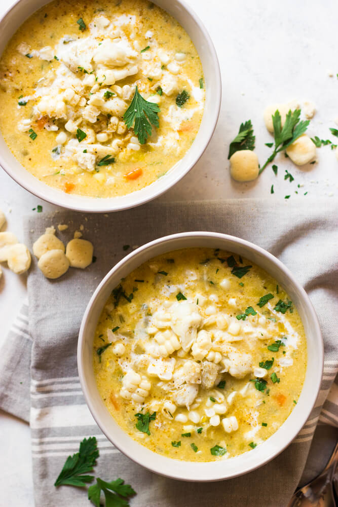 crab and corn chowder