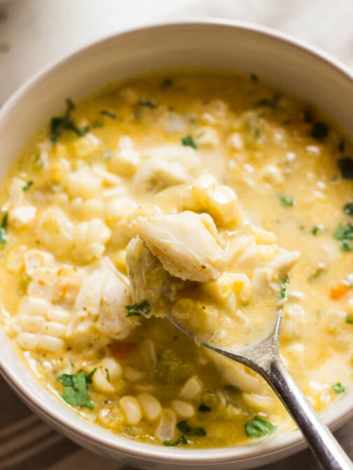 Crab and Corn Chowder (No Flour) - Little Broken