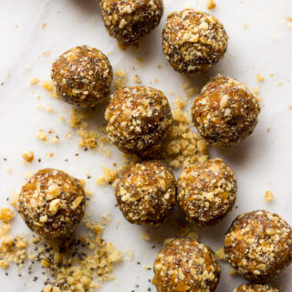 Superfood Energy Balls - made with nuts, dried fruit, flax, and chia