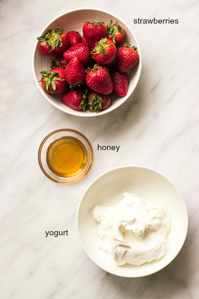 Healthy Strawberry Yogurt Popsicles - Little Broken