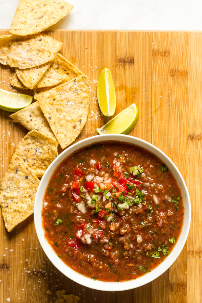 homemade roasted tomato salsa