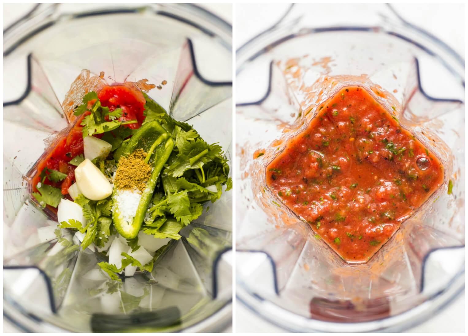 fire roasted tomato salsa in a blender