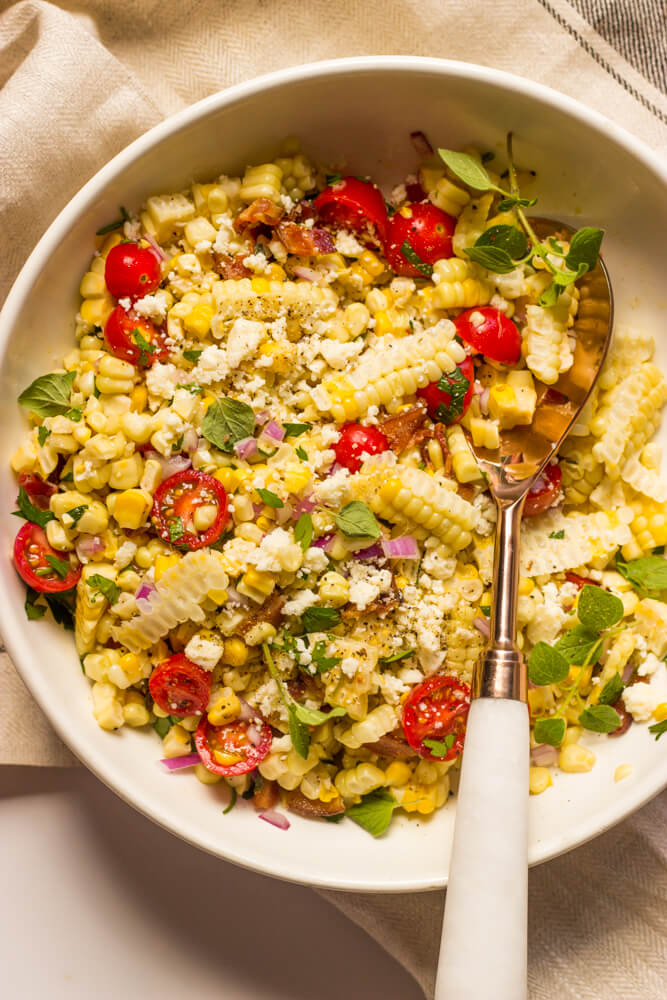 corn salad with lime dressing