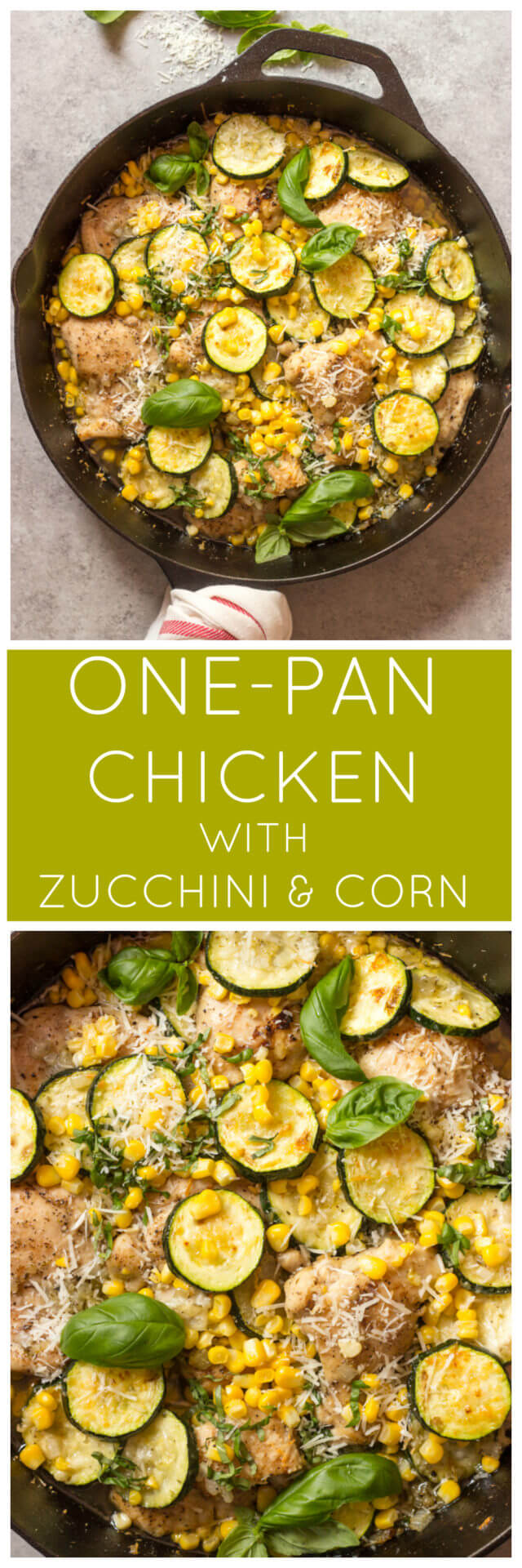 OnePan Chicken with Zucchini and Corn Little Broken