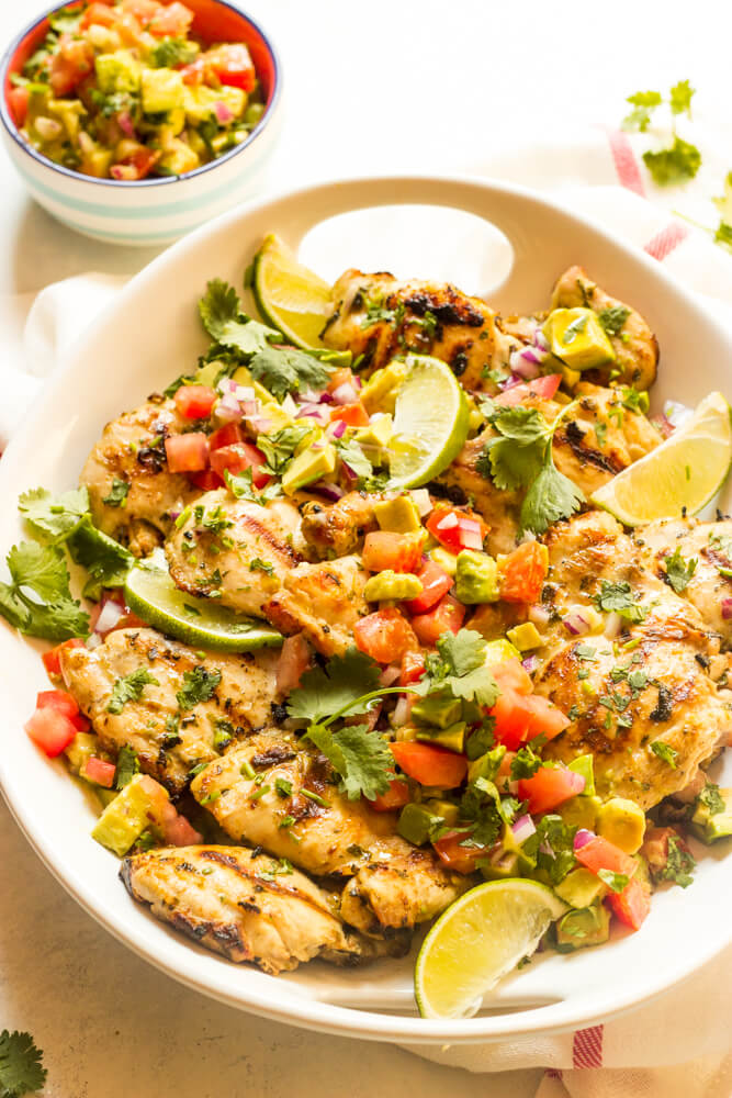 30 Minute Cilantro-Lime Chicken with Avocado Salsa ...