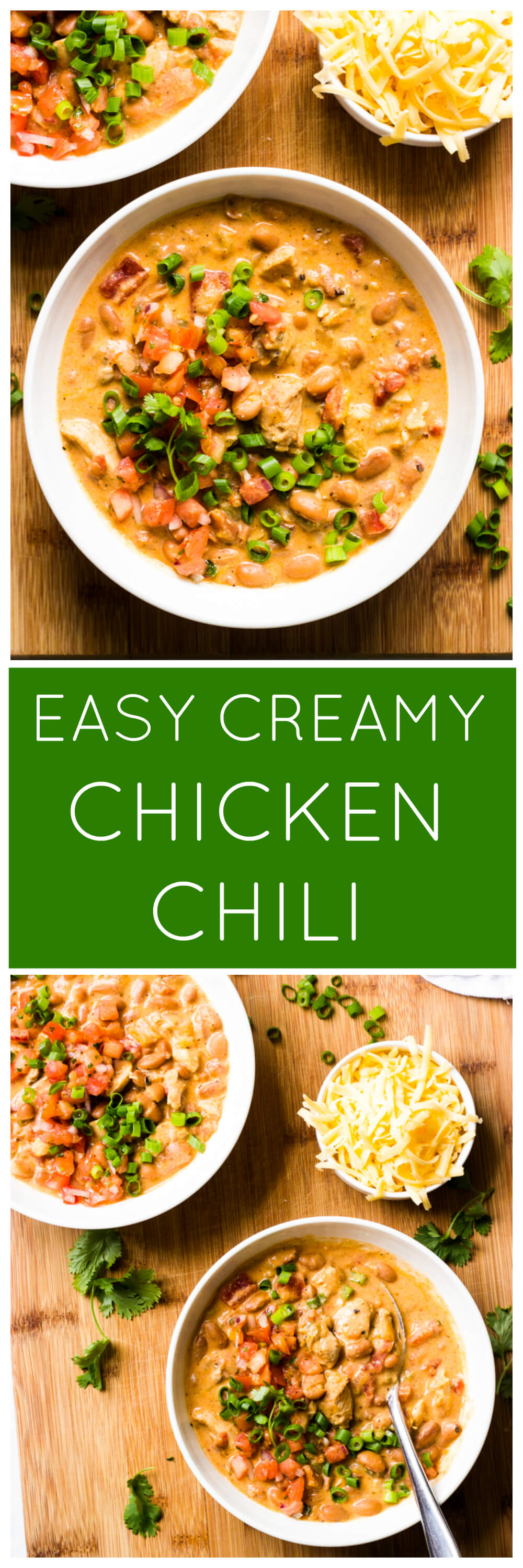 Easy Creamy Chicken Chili - Little Broken