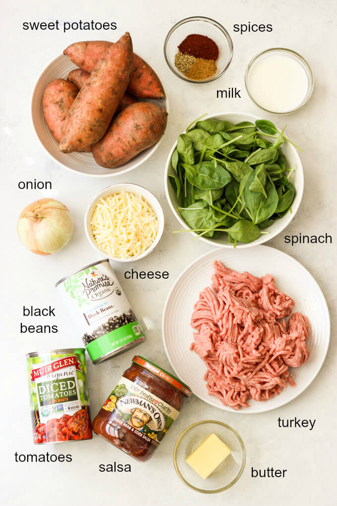 Ingredients for shepherd's pie