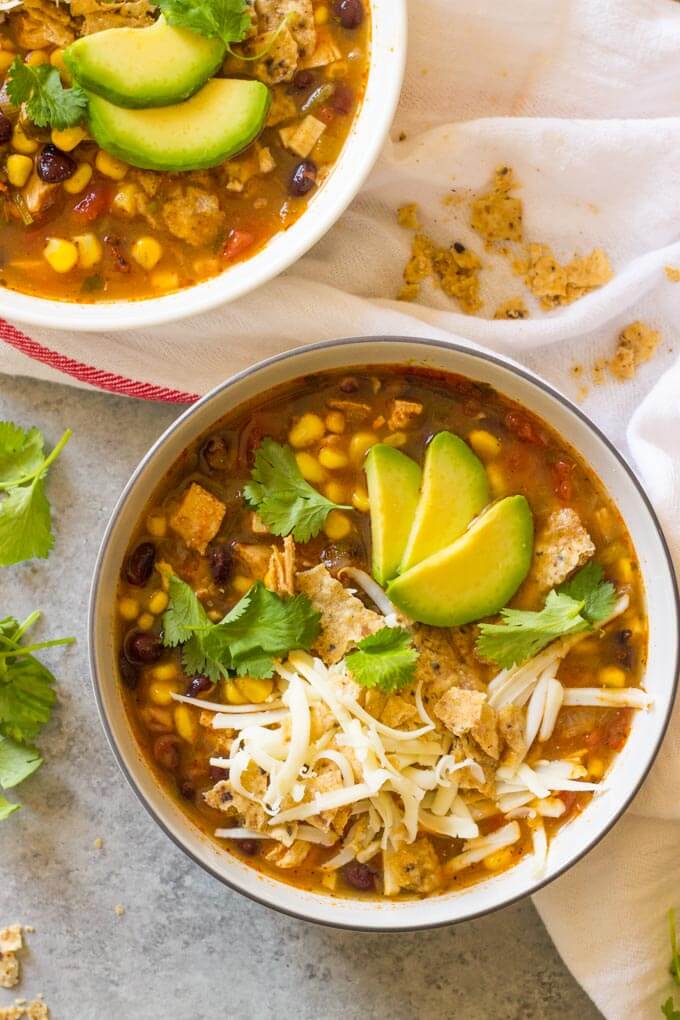Leftover Turkey Tortilla Soup (Easy and Quick Recipe) - Little Broken