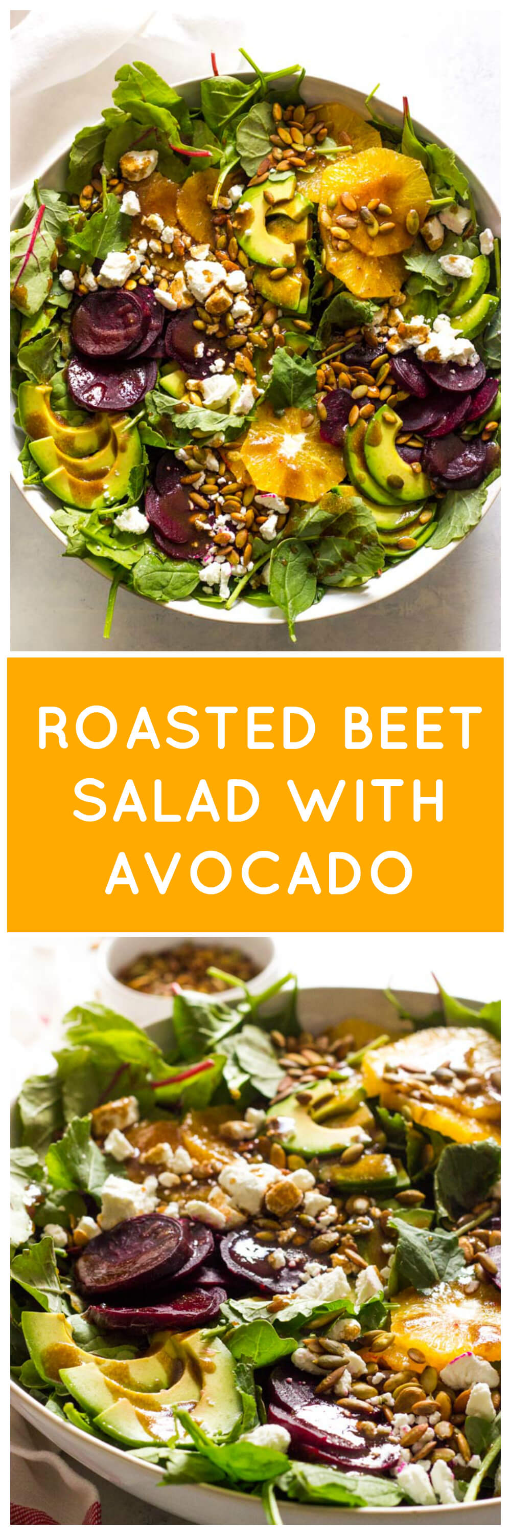 roasted beet salad with avocado
