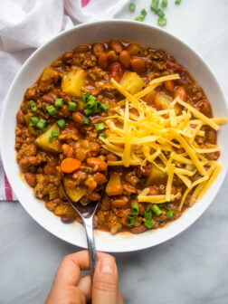 Close up of sweet and spicy chili in white bowl