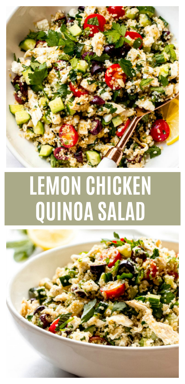 Lemon Chicken Quinoa Salad - Little Broken