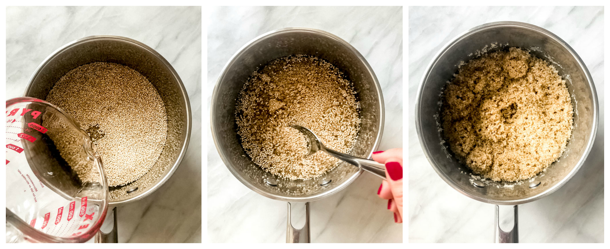 Step by step on how to cook quinoa