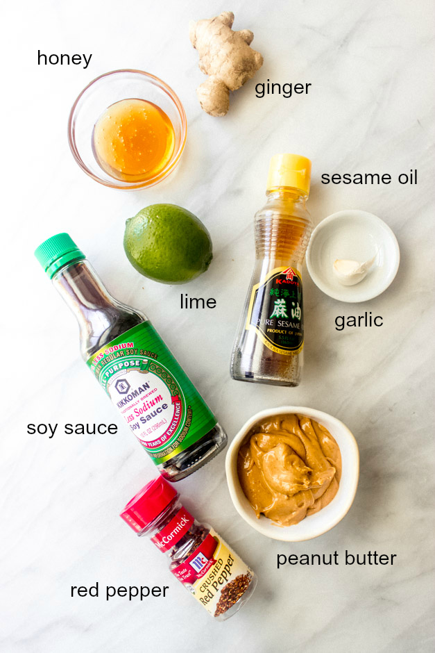 Ingredients for peanut sauce for spring rolls