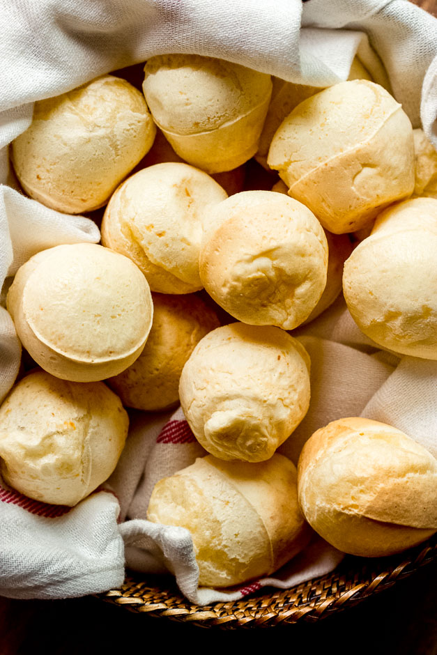 Close up Brazilian cheese bread recipe 