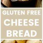 Vertical close up gluten free cheese bread