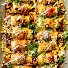 Sheet Pan Zucchini Chicken Enchiladas-image