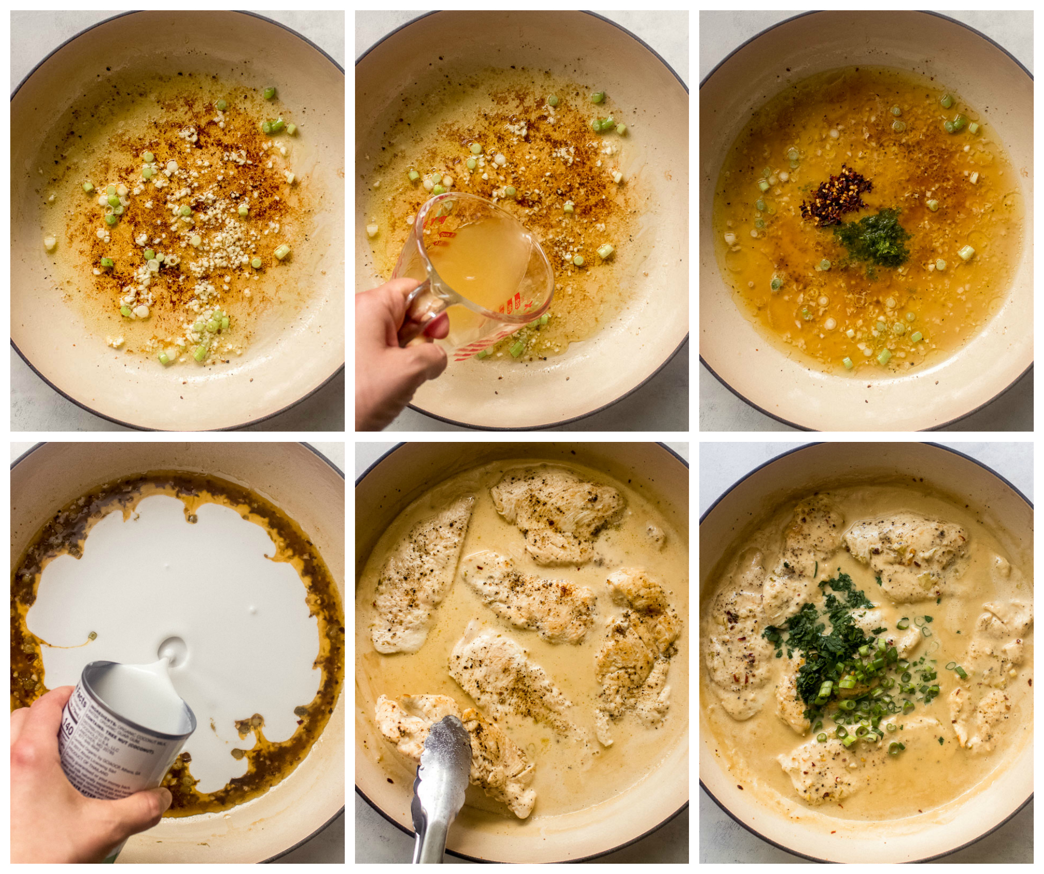 Step by step on how to prepare creamy coconut milk sauce