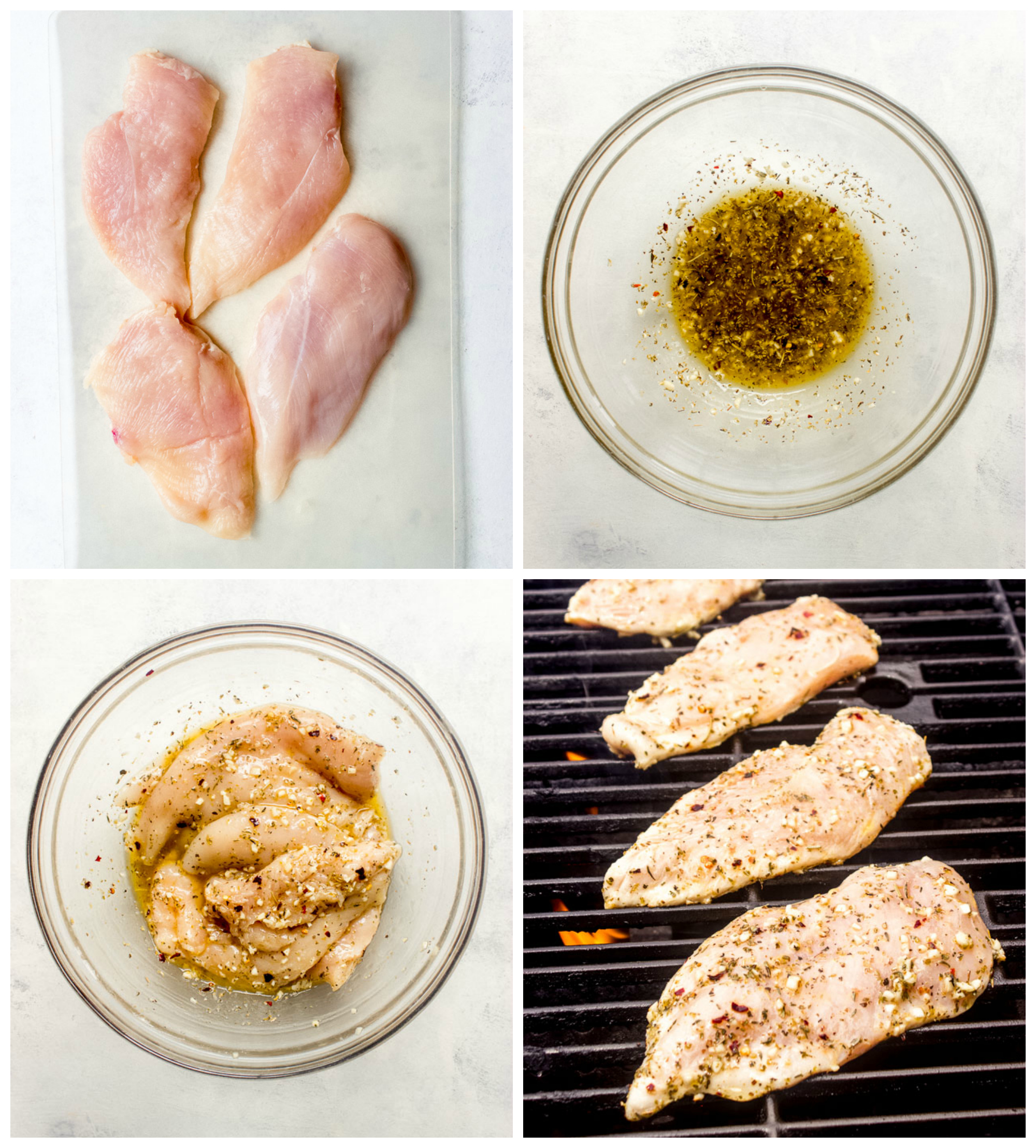 Step by step instructions on how to make grilled chicken with balsamic reduction