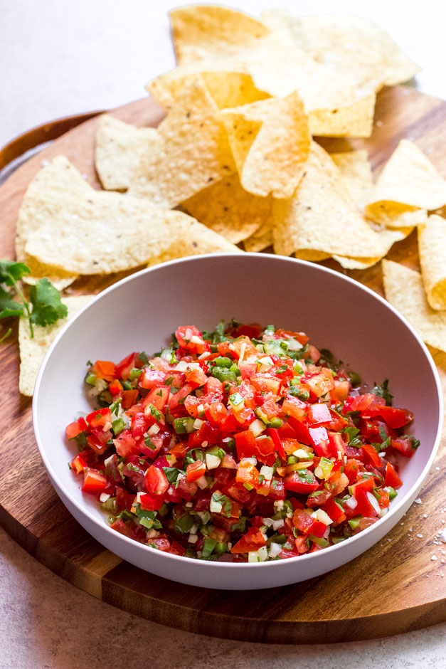 Homemade Fresh Tomato Salsa - Little Broken