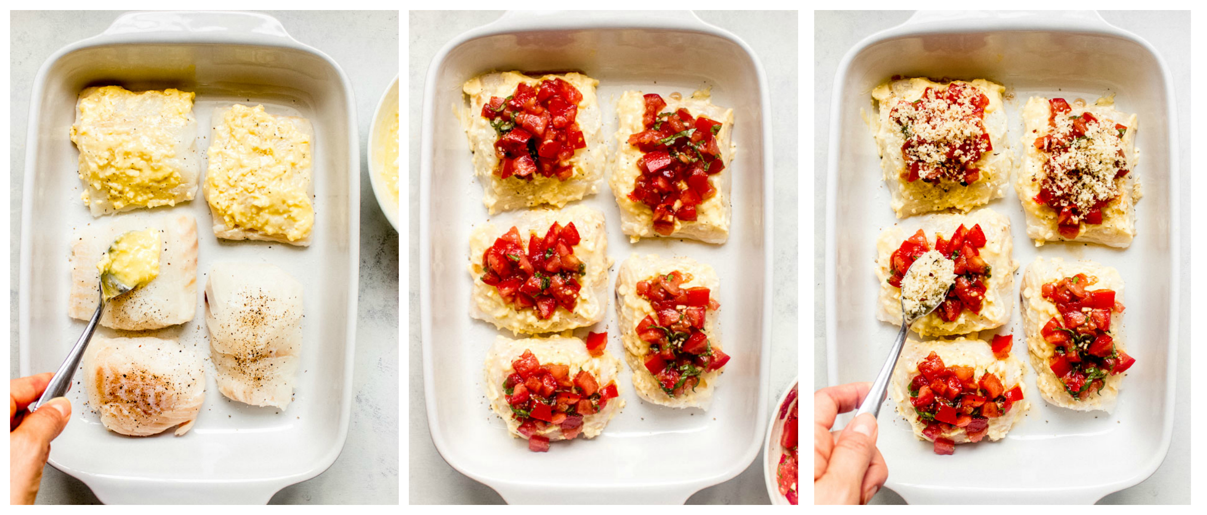 How to prepare bruschetta cod with crispy panko crumbs