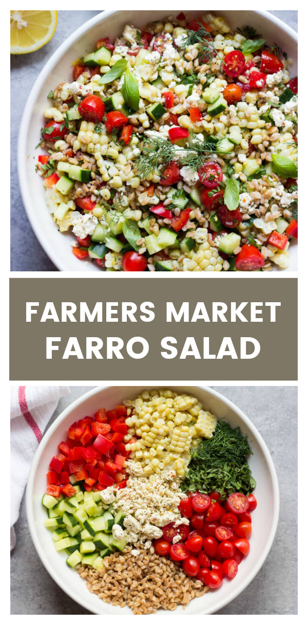 chopped farmers market farro salad