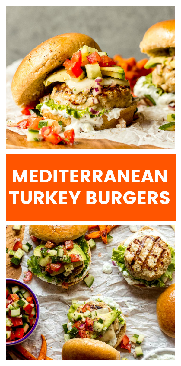 grilled mediterranean turkey burgers