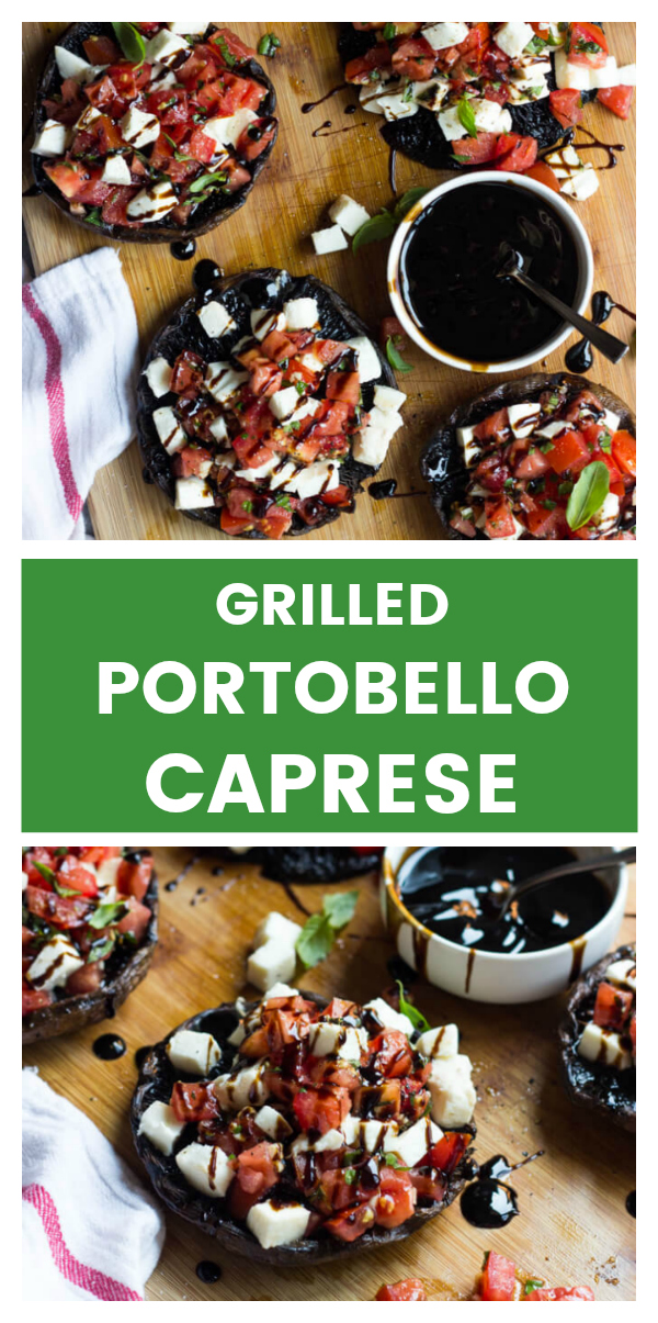 grilled portobello mushrooms with caprese salad
