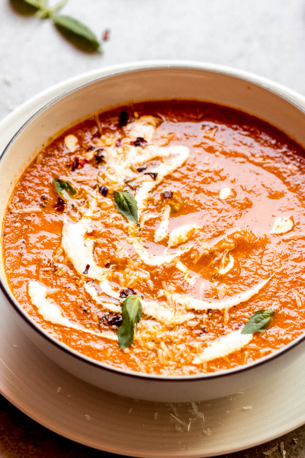 Tomato Basil Soup - Best Homemade Tomato Soup Recipe!