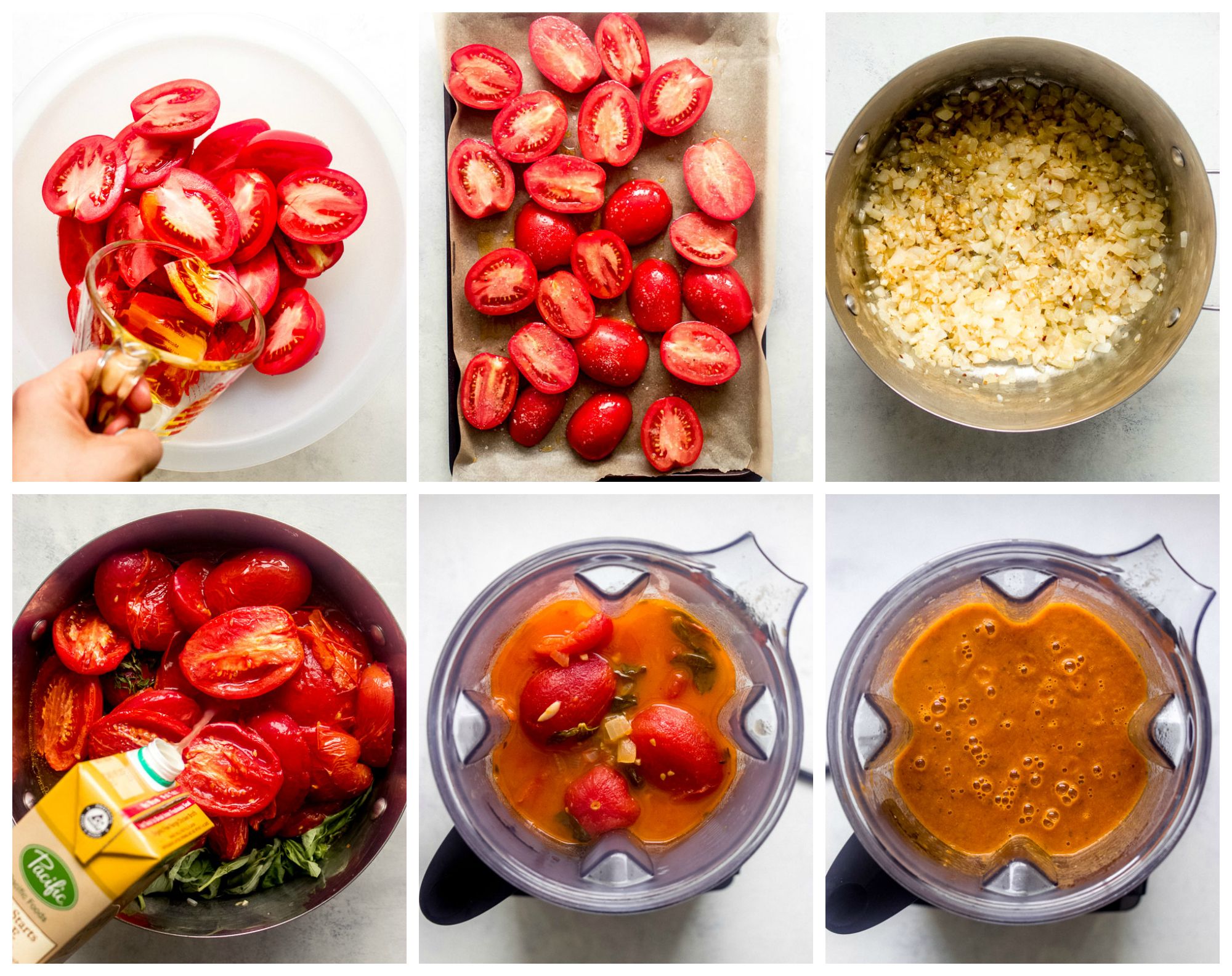 Step by step instruction on how to make tomato soup.