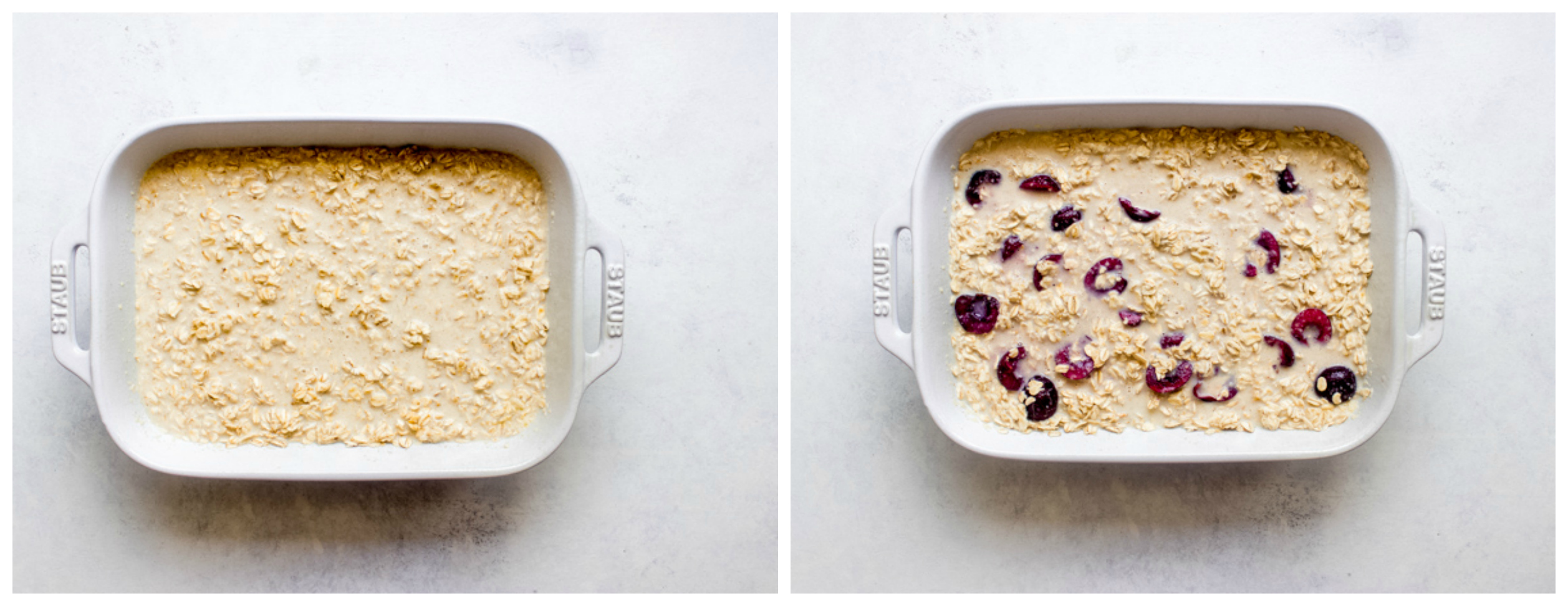 Oatmeal bake in casserole pan