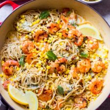 Creamy Corn Pasta with Shrimp-image