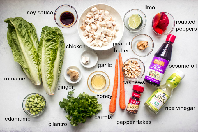 Ingredients for panera thai salad 