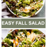 easy fall salad in white bowl