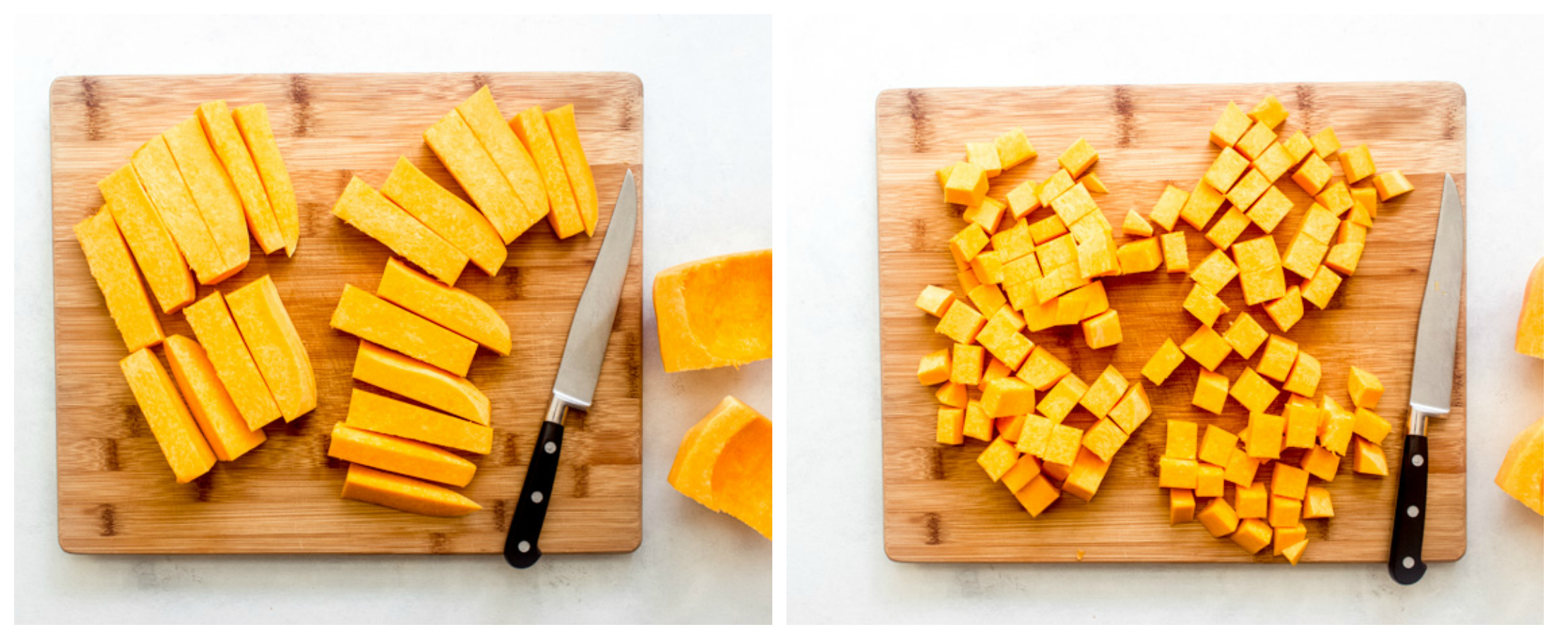 how to cube butternut squash