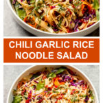 garlic noodle salad with chili dressing