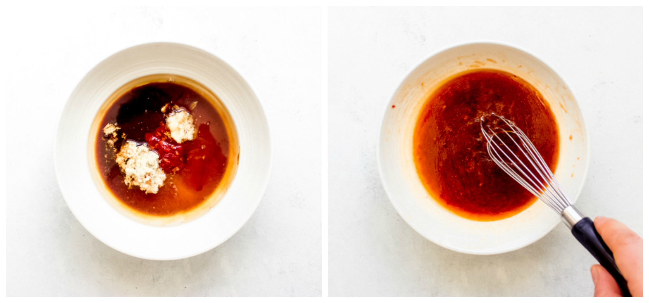 chili garlic dressing in a bowl